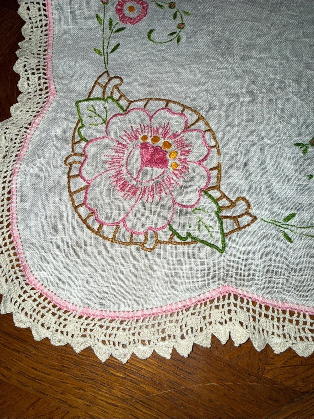 Antique linen doily